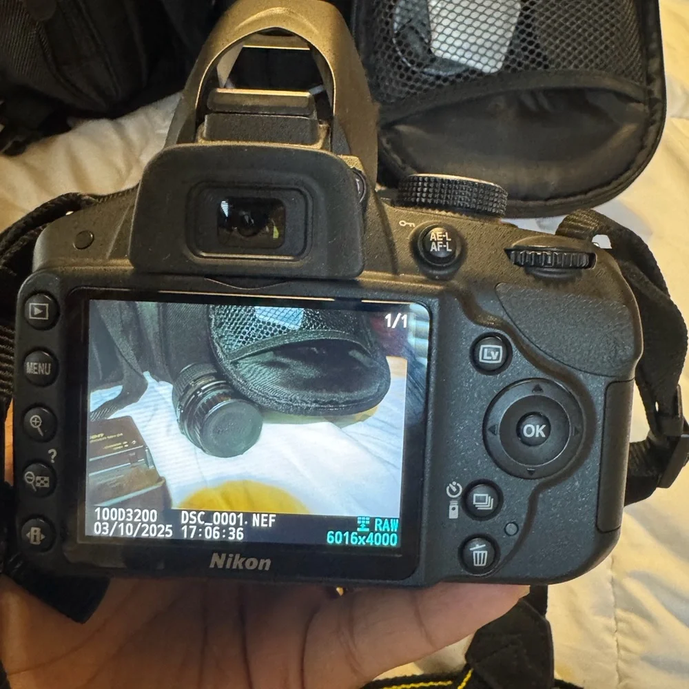Nikon D3200 Black and Silver DSLR Camera